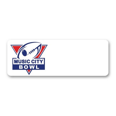 USA Made Eco Premium Full Color Paper Badges (1"x3") - Rectangle