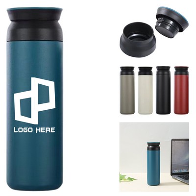 Stainless Steel Insulated Water Bottle W/ Plastic Lid