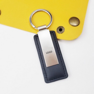 Leather Metal Keychain