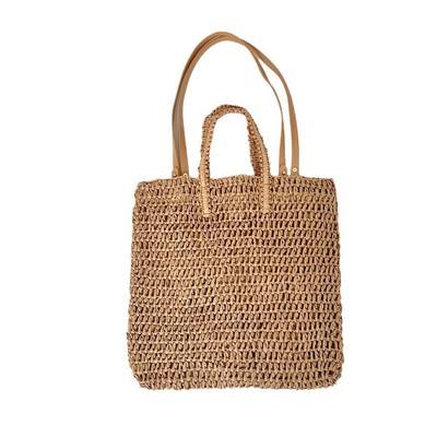 Straw Woven Beach Bag