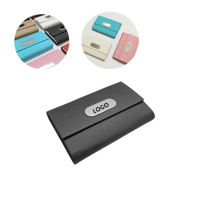 Pu Leather W/Stainless Steel Name Card Holders