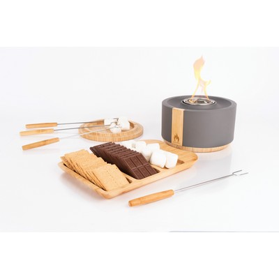 Solo Stove - Deluxe Fire Bowl Gift Set with Roaster Kit - Grey
