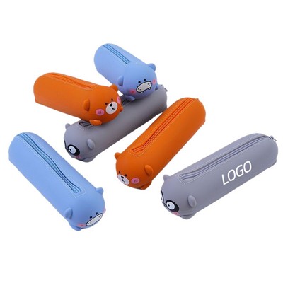 Cartoon Animal-shaped Silicone Pencil Case