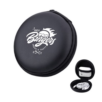 Round Hard EVA Earphone Case