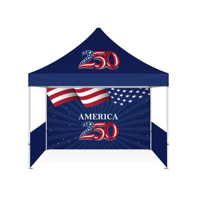 10' Custom Aluminum Canopy Tent (Topper + Frame with Substainable Tent Fabric)