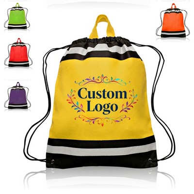 Safety Reflective Drawstring Bag