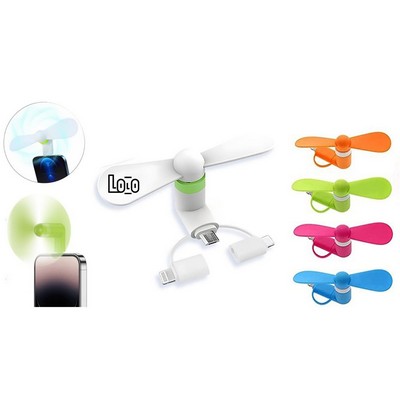 3" 1 Mini Cell Phone Fan