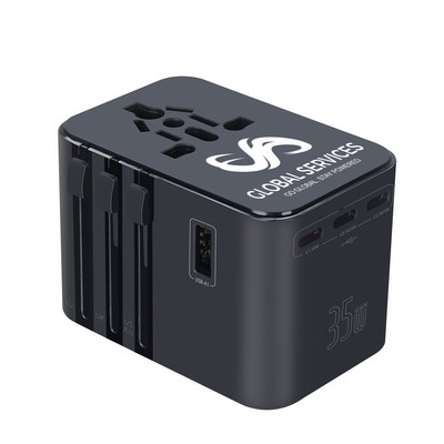 35W Universal Travel Adapter With 5 USB Ports