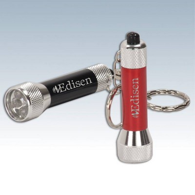 5 LED Laserable Flashlight w/Keychain