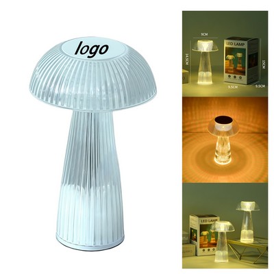 Custom Rechargeable Crystal Mushroom Table Lamp – 16 RGB Colors, Touch Control, Dynamic Modes