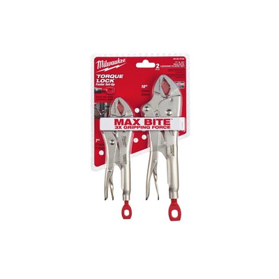 Milwaukee 2Pc Curved Jaw Locking Pliers 7" & 10"