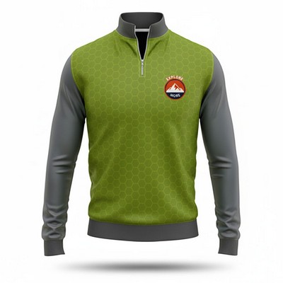 Sublimated Lightweight Quarter Zip Sweatshirt