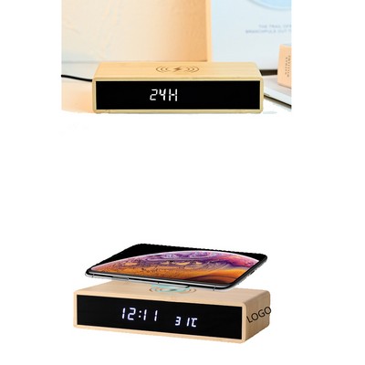 Wireless Charging Multifunctional LED Digital Electronic Alarm Clock
