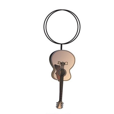 Acoustic Guitar Executive Key Chain w/Mirrored Back (8 Square Inch)