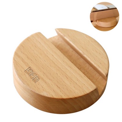 Wooden Round Phone Holder