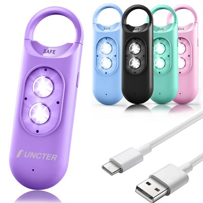 Rechargeable 130dB Self Defense Keychain Personal Safety Alarm