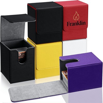 MOQ 20 PU Leather Vertical Game Card Box