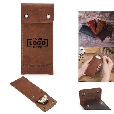 Handmade Genuine Leather Watch Pouch