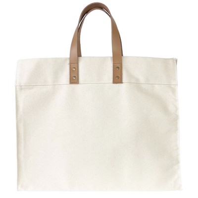 Blank Ellora Premium 20 oz Canvas Tote Bag | Heavy Duty Travel Gift Shop Natural (18x15x8)