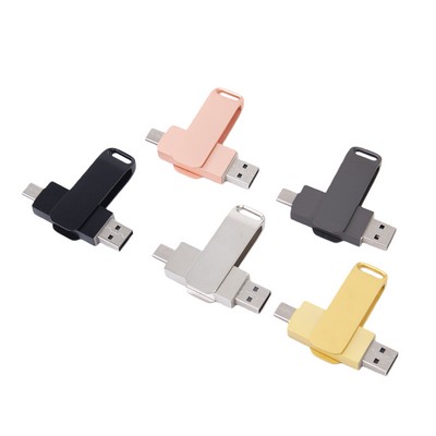 8Gb Dual Interface Swivel Flash Drive