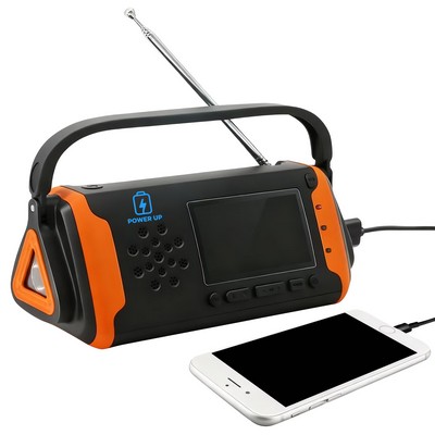 4000mAh Emergency Hand Cranking Wind up Solar Radio