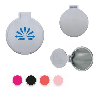 Compact Pocket Size Round Clamshell Mirror