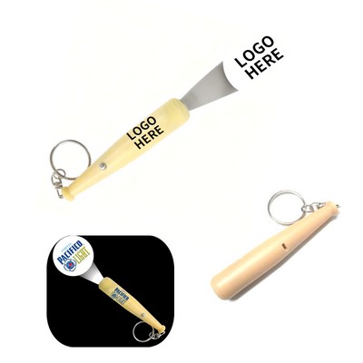 Baseball Bat LED Keychain Light