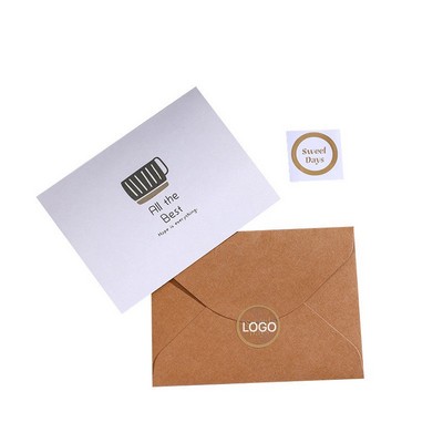 Retro Kraft Paper Greeting Cards Thanksgiving Blessing Note Cards with Envelopes Business