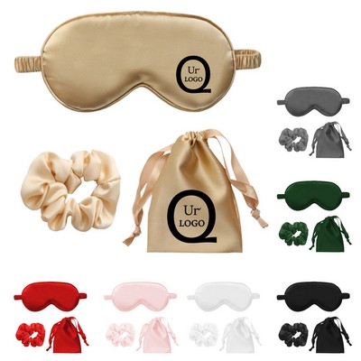Satin Sleep Mask & Hair Scrunchie Gift Set