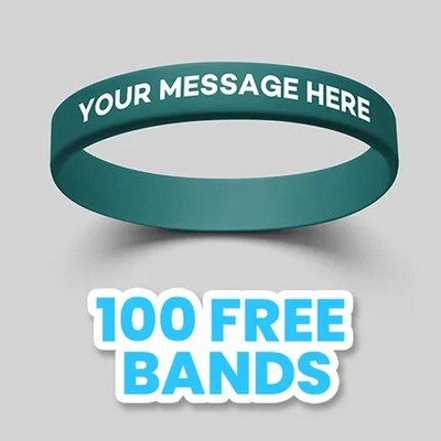 Custom Screen-Printed Wristbands - 3/4"
