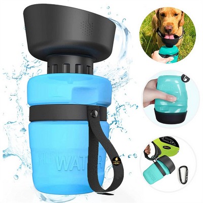 Foldable Dog Water Bottle & Bowl (17oz)