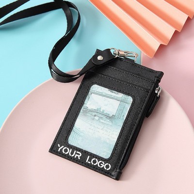 Badge Card Holder with Lanyard