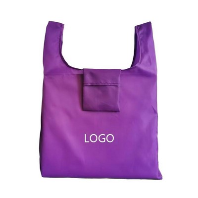 210D Oxford Cloth Handle Waterproof Reusable Shopping Bag w/ Storage Pouch