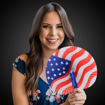 Patriotic Folding Fans(Pad Print)