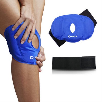 Nylon Knee Ice Pack, Reusable Hot & Cold Therapy Pad, Multi-Functional Leg Cold Compress Bag