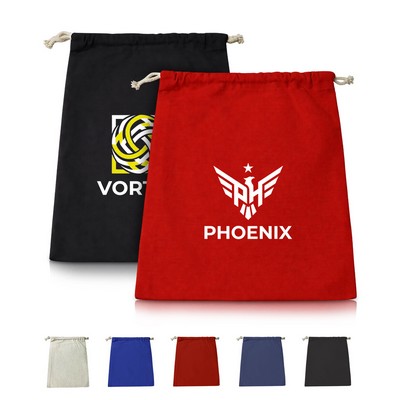 Medium Cotton Canvas Drawstring Pouch