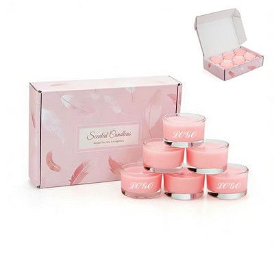 Customizable Multi Aroma Glass Cup Soy Wax Gift Box Set