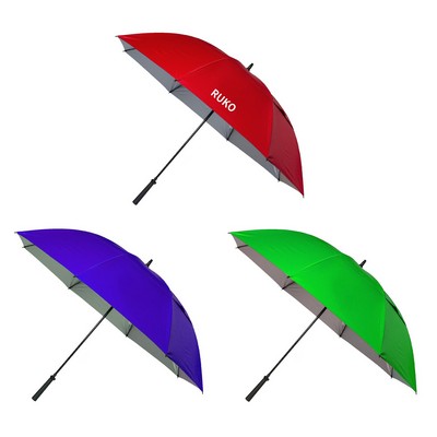 62" Arc SPF 50+ UV Protection Vented Golf Umbrella with Carrying Case