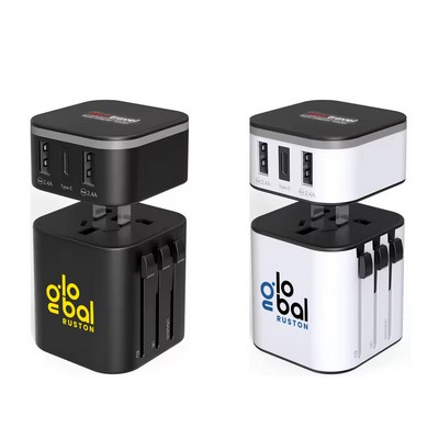 Universal 2-in-1 Detachable AC World Travel Adapter,