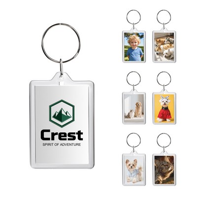 2"x1.6" Custom Full Color Acrylic Photo Frame Keychain