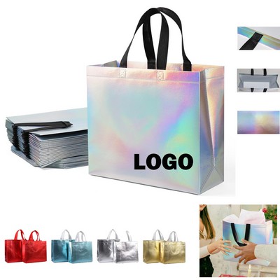 Metallic Finish Laser Film Tote Bag