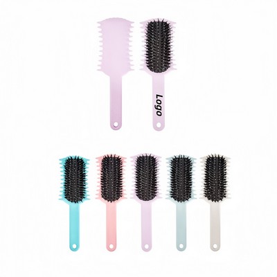 Bouncing Cushion Boar Bristle Brush for Scalp Massage and Wavy Styling