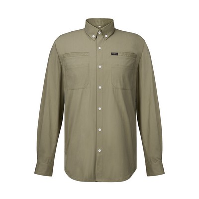 Men's Cotton Blend Stretch Utility Work Shirt