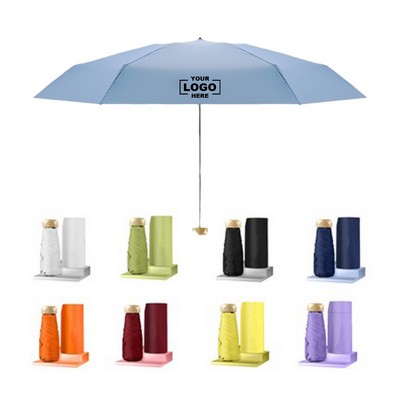 Portable Capsule UV Protection Vinyl Umbrella