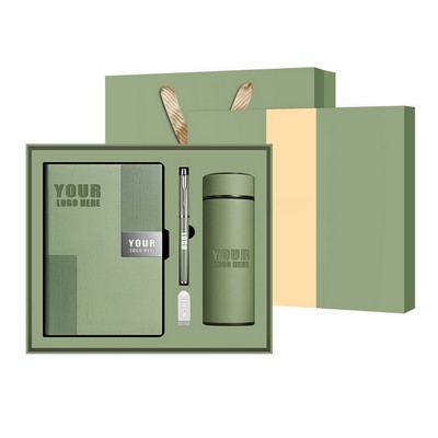 A5 Notebook Gift Set(Metal pen/Thermos /USB Flash Drive)