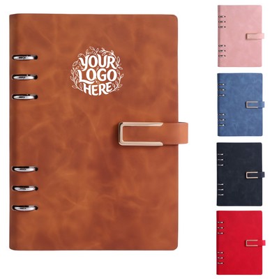 Secure-Clasp Loose-Leaf Notebook
