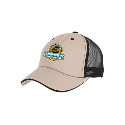 Two-Tone Washed Cotton Trucker Cap