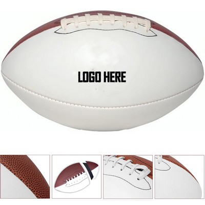 Blank White Signature American Football Mini for Autographs and Awards