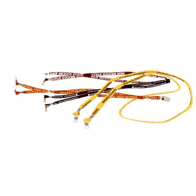 Cloth Eyeglass Strap/Badge Holder w/Bulldog Clip & 2 Adjustable Beads