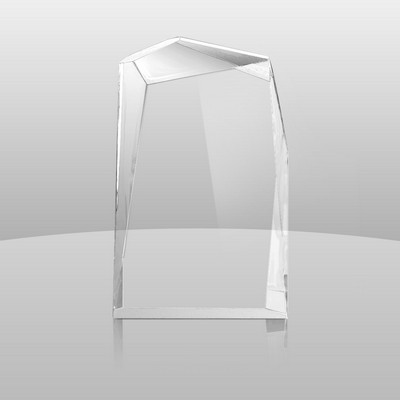 Color Etched Heavy Jewel Bevel Award (6"x4 1/2"x1")